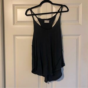 We The Free Black Twisted Tank Top